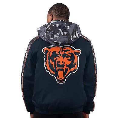 Men's Starter Navy Chicago Bears Thursday Night Gridiron Full-Zip Jacket