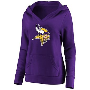 Women's Fanatics Purple Minnesota Vikings Plus Size V-Neck Pullover Hoodie