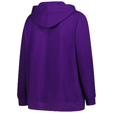 Women's Fanatics Purple Minnesota Vikings Plus Size V-Neck Pullover Hoodie