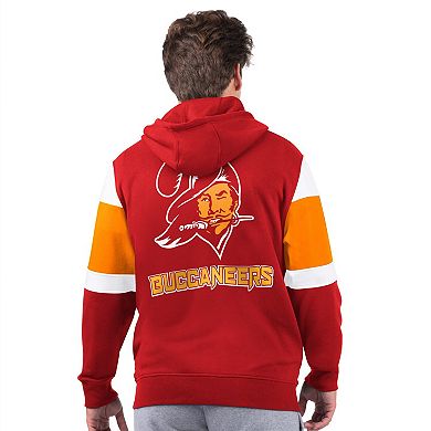 Men's Starter Red Tampa Bay Buccaneers Extreme Vintage Logo Full-Zip Hoodie