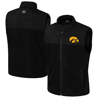 Men's Colosseum Black Iowa Hawkeyes Block The Sun Full-Zip Vest