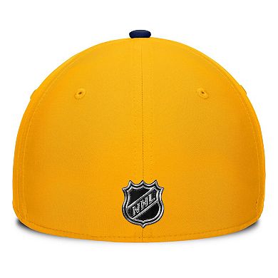 Men's Fanatics Gold/Navy Nashville Predators Authentic Pro Rink Flex Hat