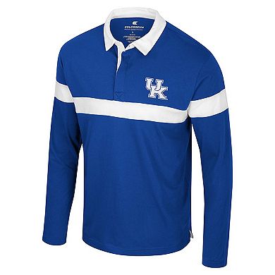 Men's Colosseum Royal Kentucky Wildcats Too Cool For School Long Sleeve Polo