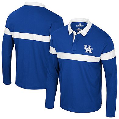 Men's Colosseum Royal Kentucky Wildcats Too Cool For School Long Sleeve Polo