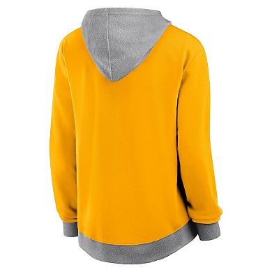 Women's Gold Los Angeles Lakers Hit It French Terry Full-Zip Hoodie