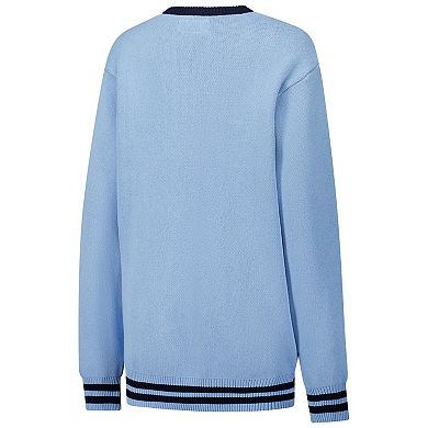 Unisex Uscape Apparel Light Blue Columbia University Renew Knit Vintage Pullover Sweater
