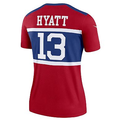 Women's Nike Jalin Hyatt Red New York Giants Alternate Legend Player Performance Top