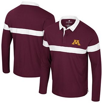 Men's Colosseum Maroon Minnesota Golden Gophers Too Cool For School Long Sleeve Polo