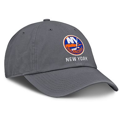 Men's Fanatics Charcoal New York Islanders Washed Adjustable Hat