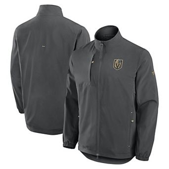 Men's Fanatics Gray Vegas Golden Knights Authentic Pro Rink Coaches Full-Zip Jacket