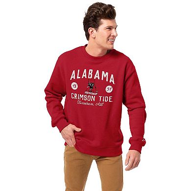 Men's League Collegiate Wear Crimson Alabama Crimson Tide Bendy Arch Essential 2.0 Pullover Sweatshirt