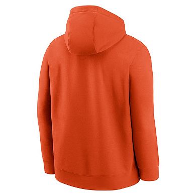 Men's Nike Orange Clemson Tigers Basketball Icon Club Fleece Pullover Hoodie