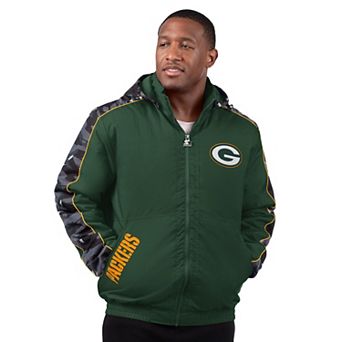 Men's Starter Green Green Bay Packers Thursday Night Gridiron Full-Zip Jacket