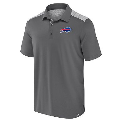 Men's Fanatics Heather Gray Buffalo Bills Long Shot Polo