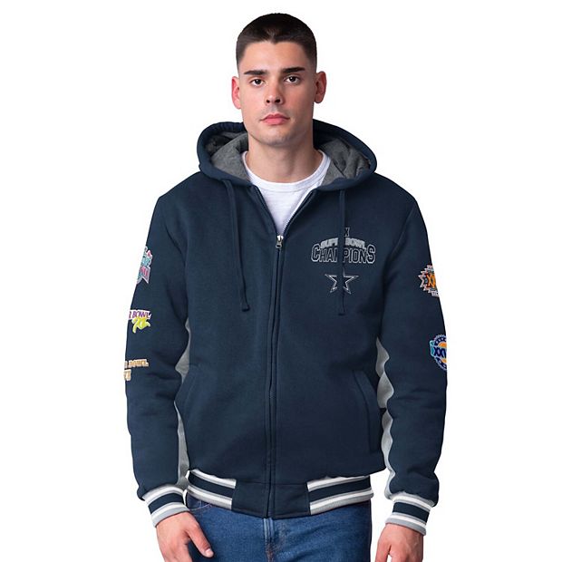 Men s G III Sports by Carl Banks Navy Dallas Cowboys No Huddle Commemorative Full Zip Hoodie