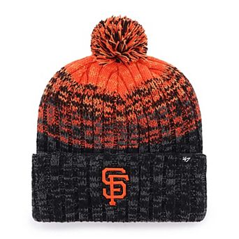 Men's '47 Black San Francisco Giants Cascade Cuffed Knit Hat with Pom