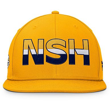 Men's Fanatics Gold Nashville Predators Authentic Pro Rink Snapback Hat