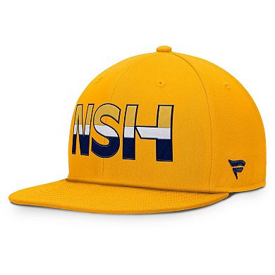 Men's Fanatics Gold Nashville Predators Authentic Pro Rink Snapback Hat