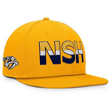 Men's Fanatics Gold Nashville Predators Authentic Pro Rink Snapback Hat