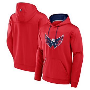 Men's Fanatics Red Washington Capitals Defender Pullover Hoodie