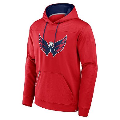 Men's Fanatics Red Washington Capitals Defender Pullover Hoodie