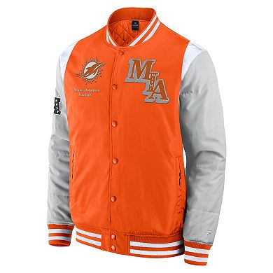 Unisex Fanatics Orange Miami Dolphins Elements Elite Full-Snap Jacket