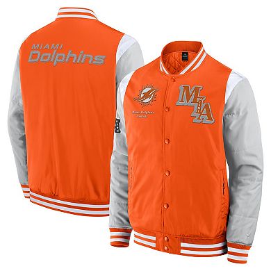 Unisex Fanatics Orange Miami Dolphins Elements Elite Full-Snap Jacket
