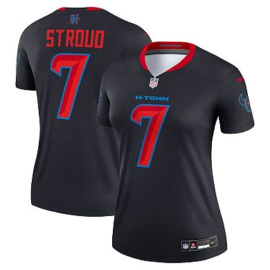 Women's Nike C.J. Stroud Navy Houston Texans Alternate Legend Player Performance Top
