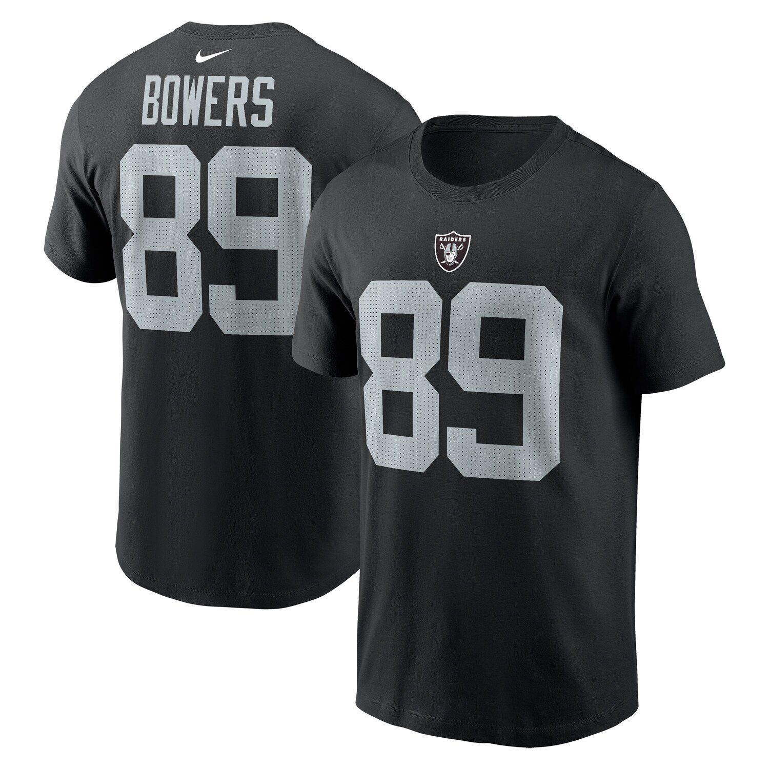 Men's Nike Brock Bowers Black Las Vegas Raiders Name & Number T-Shirt