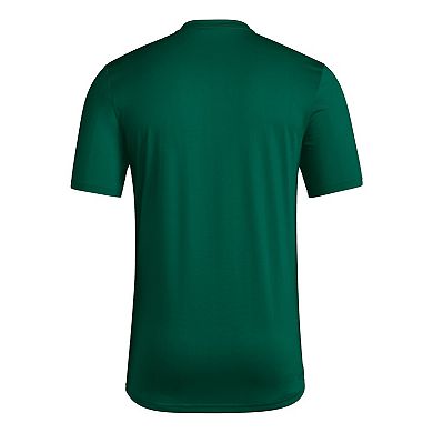 Men's adidas Green Miami Hurricanes Basketball Locker On-Court In The Fade Pregame AEROREADY T-Shirt