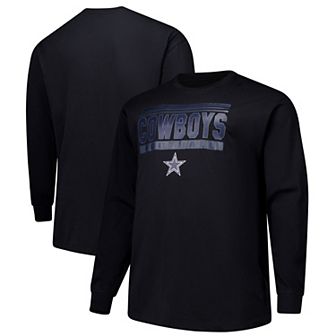 Men's Profile Black Dallas Cowboys Big & Tall Pop Long Sleeve T-Shirt
