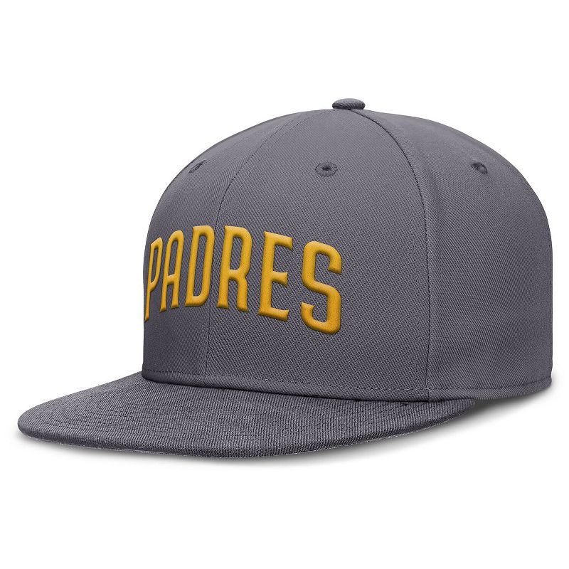Men's Nike Gray San Diego Padres Performance True Fitted Hat, Size: 7 1/4, Grey