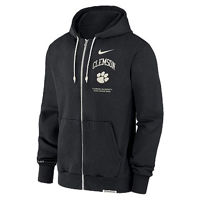 Men's Nike Black Clemson Tigers On-Court Performance Full-Zip Hoodie