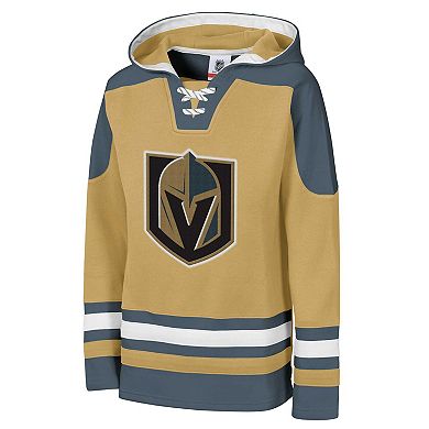 Youth Gold Vegas Golden Knights Ageless Must Have Home V-Neck Pullover Hoodie