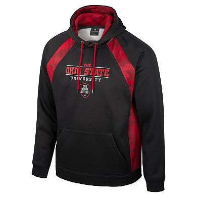 Men's Colosseum Black Ohio State Buckeyes Big & Tall On Honor Pullover Hoodie