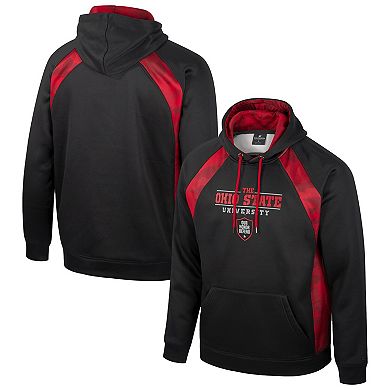 Men's Colosseum Black Ohio State Buckeyes Big & Tall On Honor Pullover Hoodie