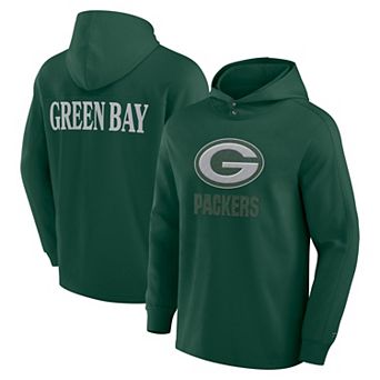 Men's Fanatics Green Green Bay Packers Elements Blaze Tri-Blend Long Sleeve Hoodie T-Shirt