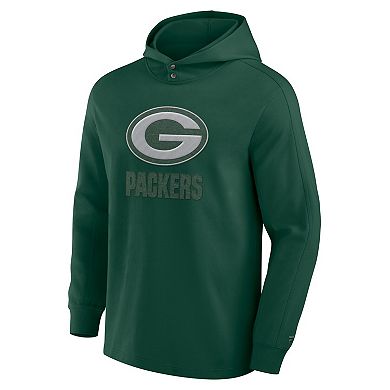 Men's Fanatics Green Green Bay Packers Elements Blaze Tri-Blend Long Sleeve Hoodie T-Shirt