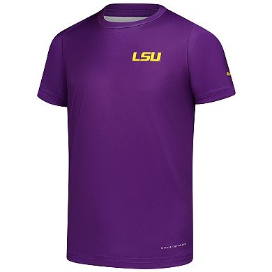 Youth Columbia Purple LSU Tigers Terminal Tackle Omni-Shade T-Shirt