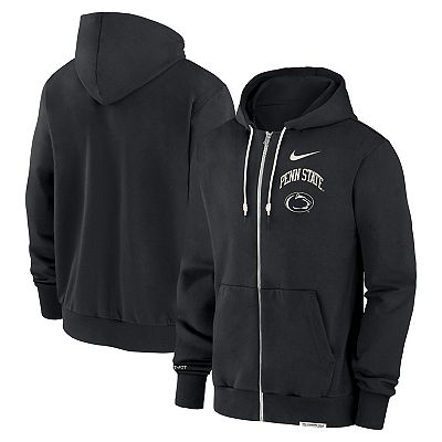 Men s Nike Black Penn State Nittany Lions On Court Performance Full Zip Hoodie