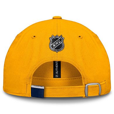 Men's Fanatics Gold Nashville Predators Authentic Pro Prime Adjustable Hat
