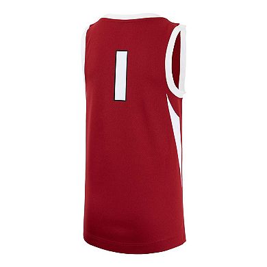 Youth Nike #1 Crimson Arkansas Razorbacks Replica Basketball Jersey