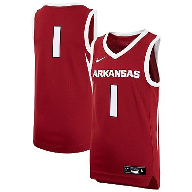 Youth Nike #1 Crimson Arkansas Razorbacks Replica Basketball Jersey