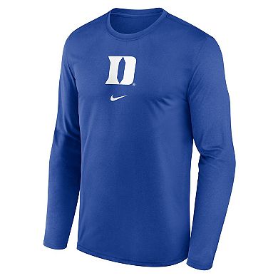 Men's Nike Royal Duke Blue Devils On-Court Basketball Shootaround Performance Long Sleeve T-Shirt