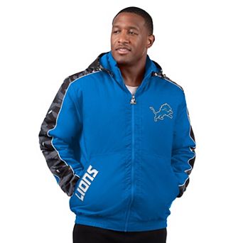 Men's Starter Blue Detroit Lions Thursday Night Gridiron Full-Zip Jacket