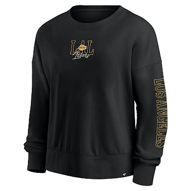 Fanatics Black Los Angeles Lakers Oversized Game Day Pullover Sweatshirt