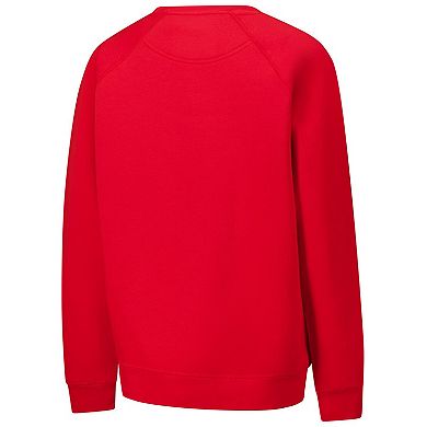Men's League Collegiate Wear Red Wisconsin Badgers Bendy Arch Essential 2.0 Pullover Sweatshirt