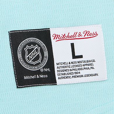 Men's Mitchell & Ness Light Blue Seattle Kraken Thermal Henley Long Sleeve T-Shirt