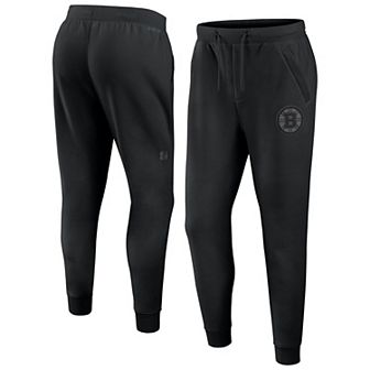 Men's Fanatics Black Boston Bruins Authentic Pro Road Fleece Sweatpants