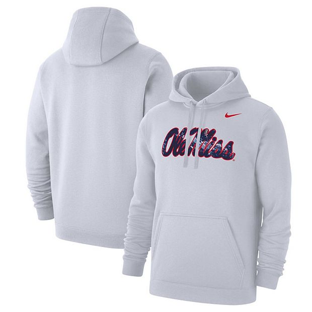 Men s Nike White Ole Miss Rebels x Realtree Club Fleece Pullover Hoodie